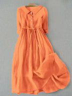 Robe Midi à Coupe Minimaliste pour Femme | Idéale pour Usage Quotidien et Occasions Décontractées