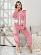 Combinaison À Capuche avec Fermeture Zippée pour Femme | Idéale pour L’Automne Et L’Hiver