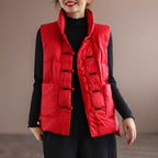 Gilet Sans Manches avec Col Montant pour Femme | Idéal pour l’Automne et l’Hiver