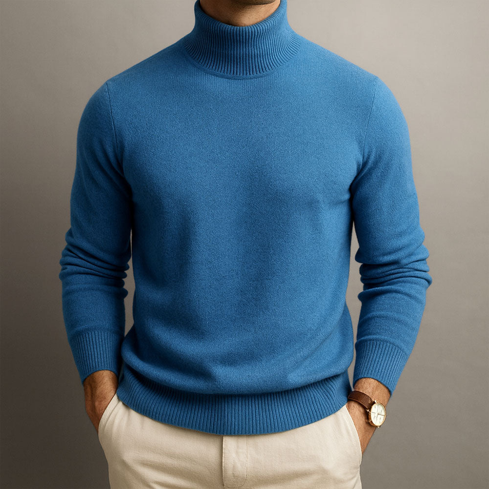 Pull À Col Roulé Avec Coupe Ajustée Pour Homme | Idéal Pour Le Printemps Et L’Automne