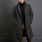 Manteau Long à Col Classique pour Homme | Idéal pour les Journées Fraîches