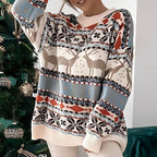 Pull de Noël avec Motif Saisonniers pour Femme | Idéal pour Occasions Hivernales