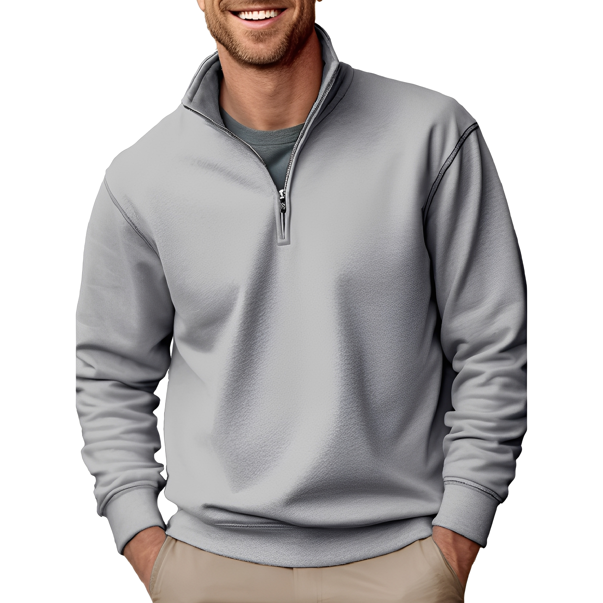 Pull Avec Demi-Fermeture Éclair Pour Hommes | Idéal Pour Le Quotidien