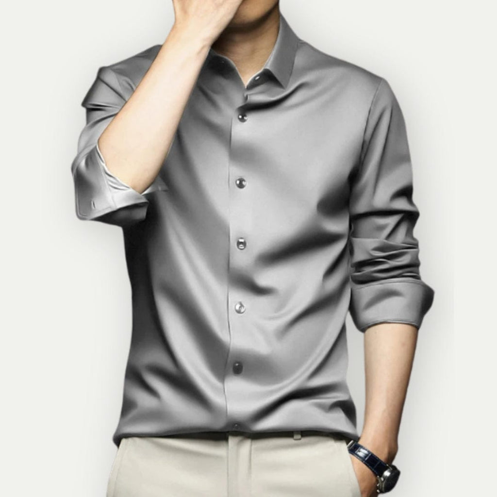 Chemise Slim Fit À Manches Longues avec Coupe Ajustée pour Homme | Idéale pour Le Bureau