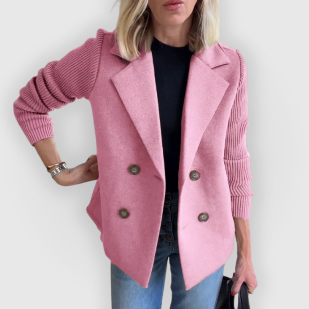 Blazer Femme Avec Manches En Maille | Idéal Pour Bureau Et Loisirs