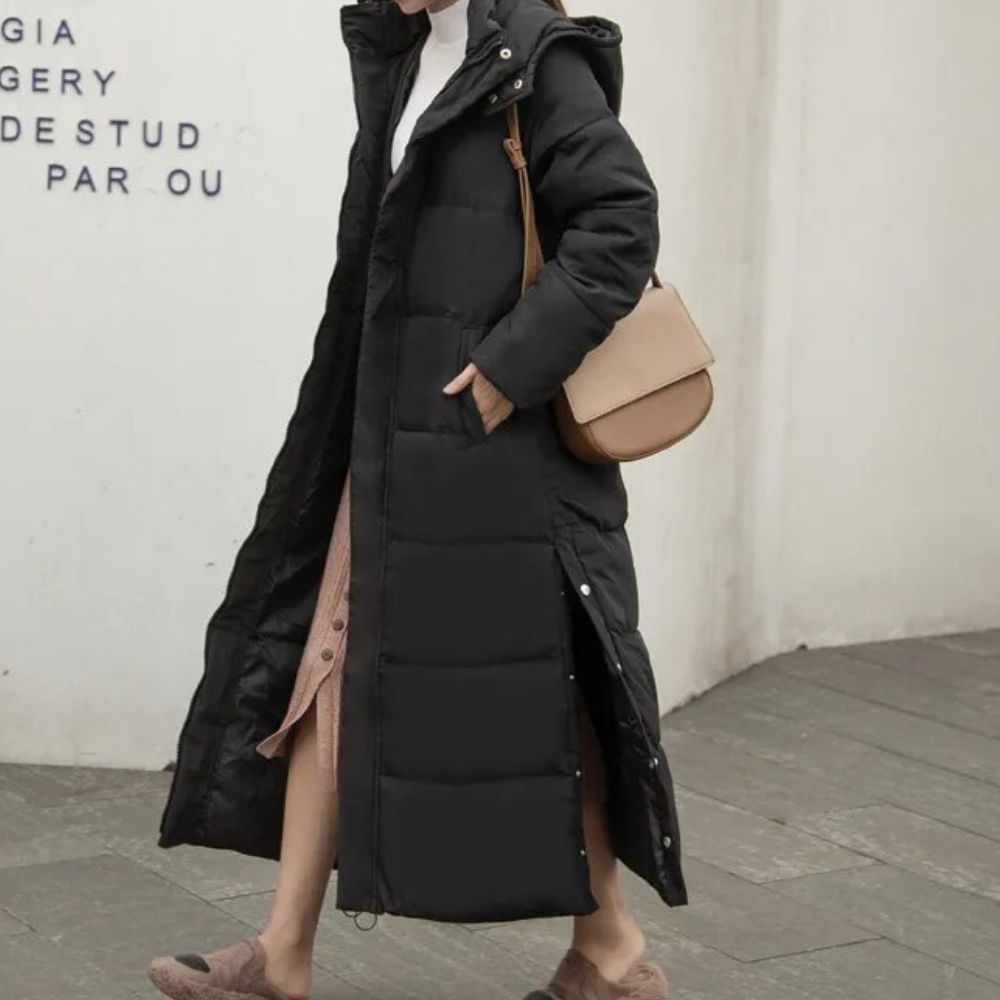 Parka Longue Matelassée Avec Coupe Ajustée Pour Femme | Idéal Pour L’Hiver