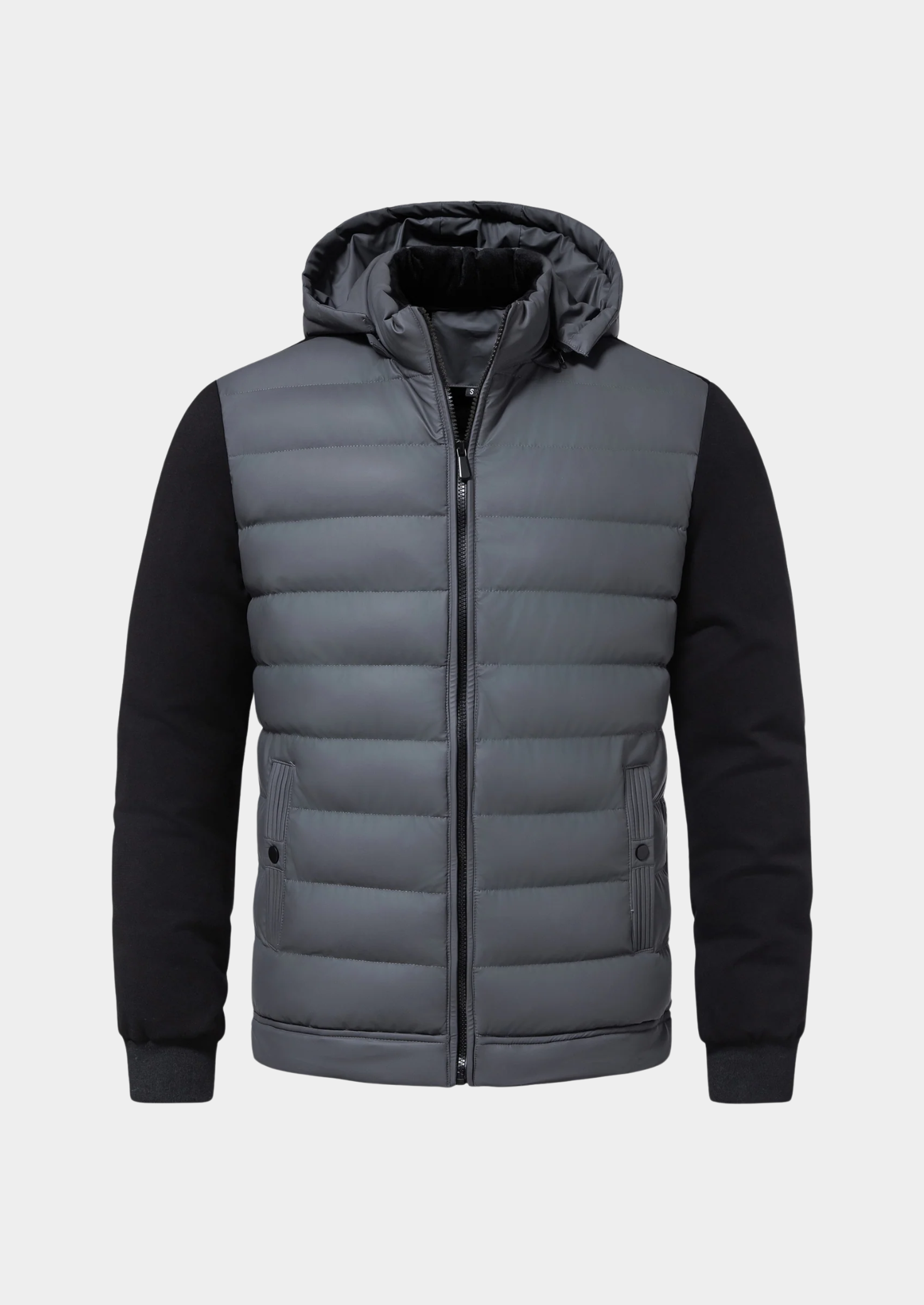 Veste Zippée Avec Capuche Amovible Et Design Matelassé Pour Homme | Idéale Pour Saisons Intermédiaires