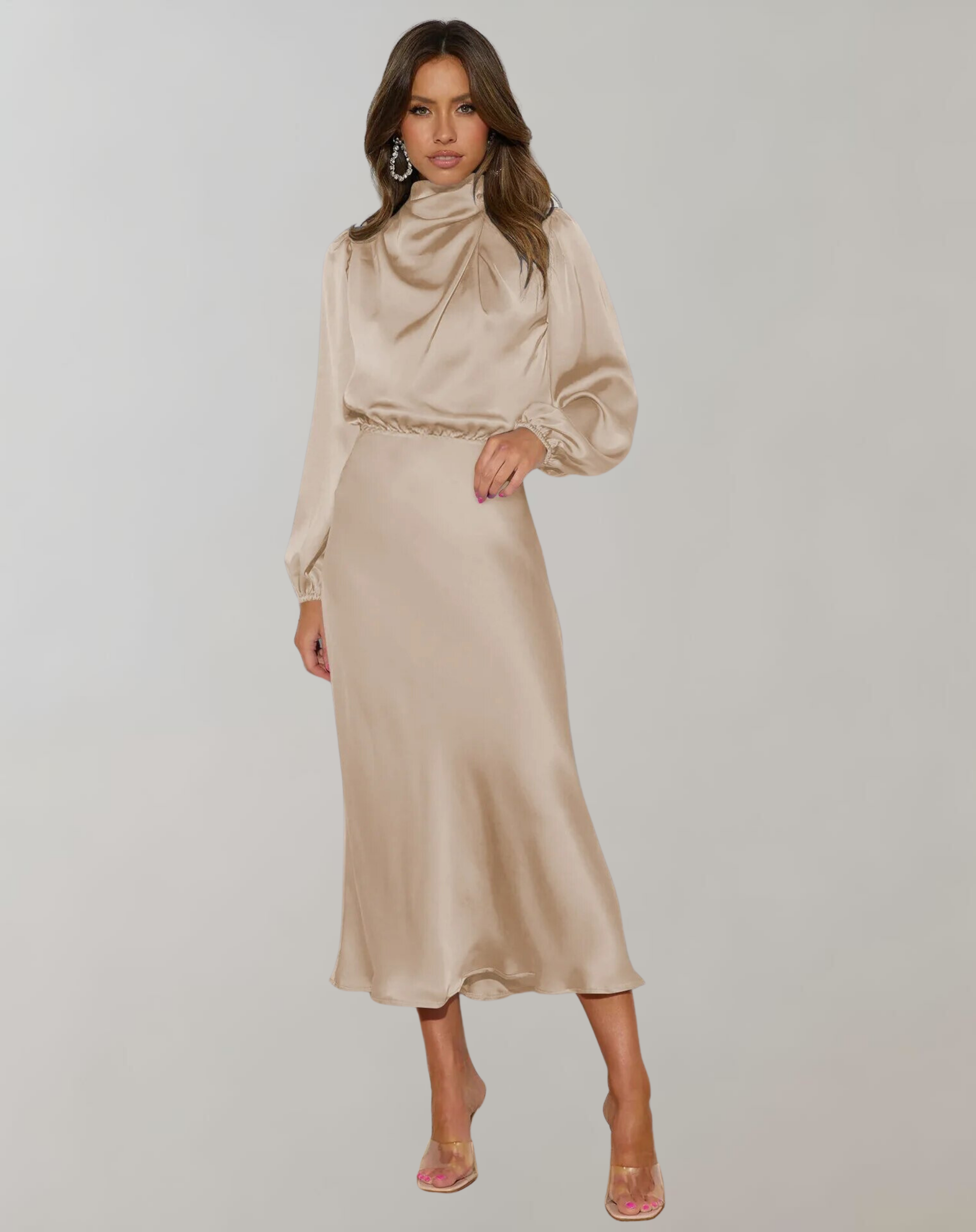 Robe Longue À Manches Longues Pour Femmes | Idéal Pour Occasions Formelles