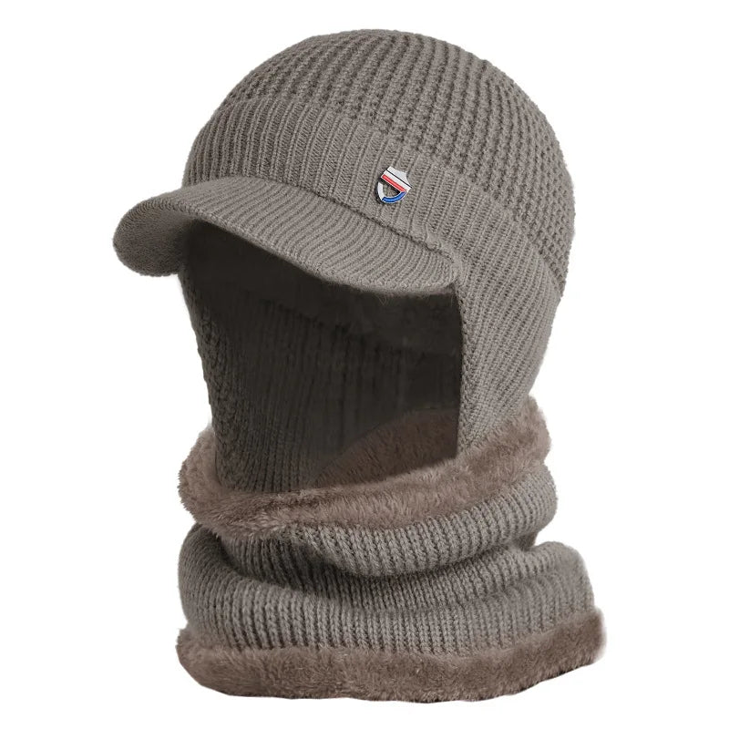 Bonnet d’Hiver avec Visière et Cache-Oreilles pour Hommes | Idéal pour la Saison Froide
