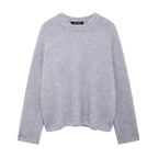 Pull Uni à Col Rond avec Coupe Ample pour Femme | Idéal pour Usage Quotidien