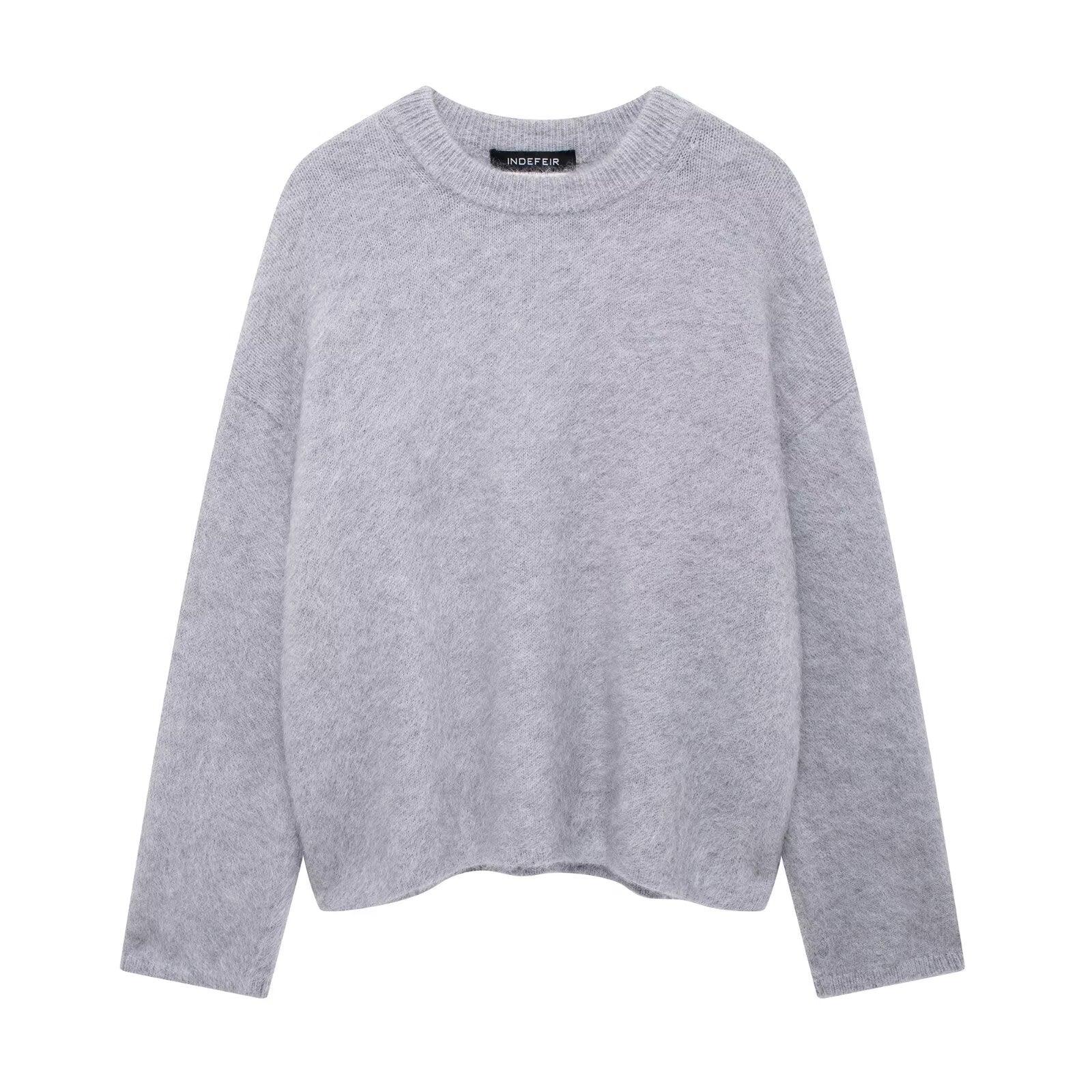 Pull Uni à Col Rond avec Coupe Ample pour Femme | Idéal pour Usage Quotidien