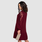 Robe Midi avec Manches à Détails en Dentelle pour Femme | Idéale pour Occasions Décontractées et Formelles