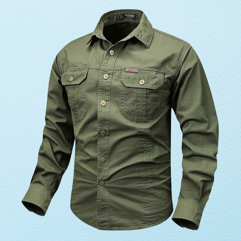 Chemise à Manches Longues avec Poches Poitrine pour Homme | Idéal pour Usage Quotidien et Activités