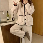 Ensemble Pyjama Deux Pièces À Manches Longues pour Femmes | Idéal pour L’Hiver Et Les Soirées À La Maison