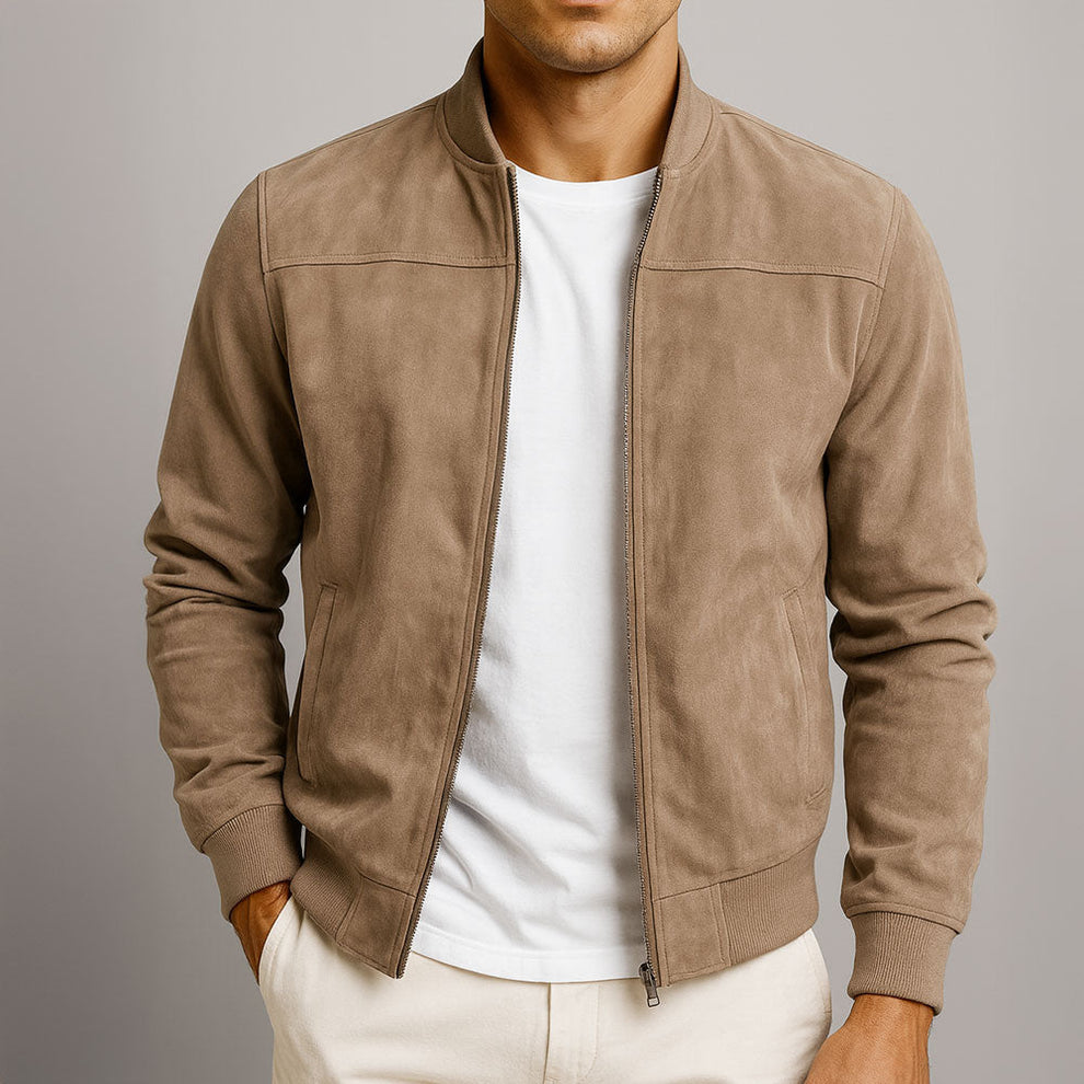 Veste avec Fermeture Zippée et Col Montant pour Hommes | Idéale pour Usage Quotidien