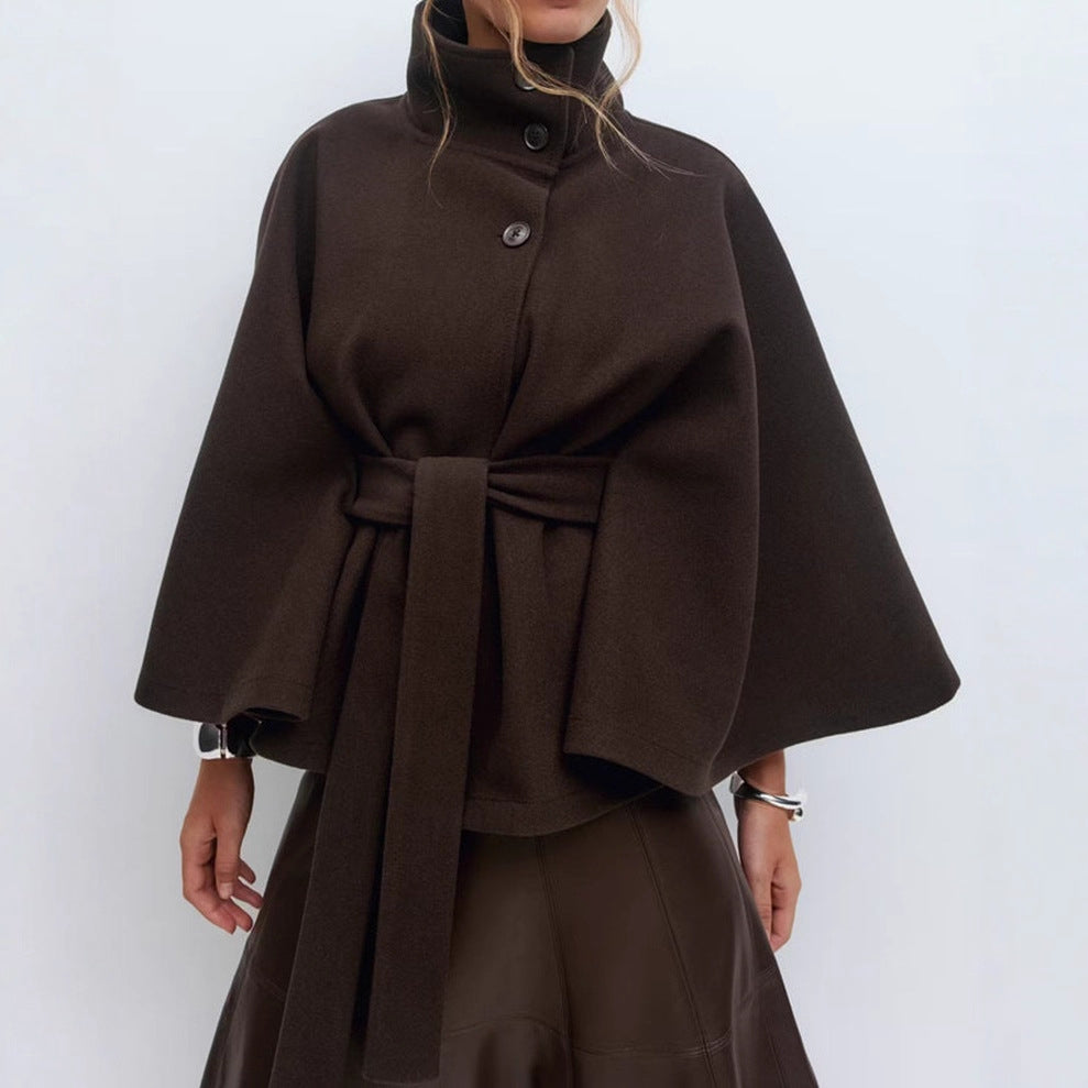 Veste Ceinturée avec Col Montant pour Femme | Idéale pour le Quotidien et les Loisirs