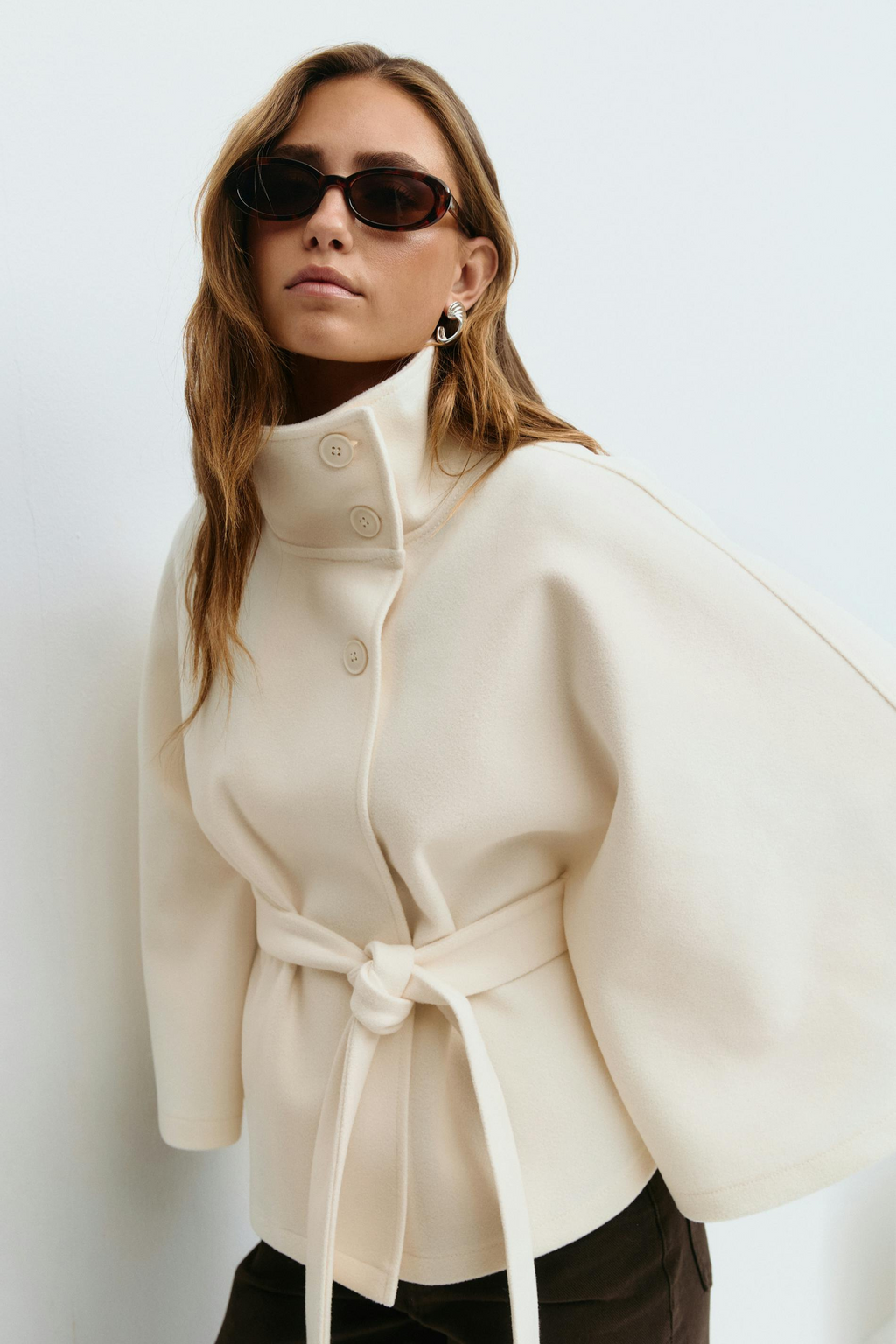 Veste Cape Ceinturée Avec Manches Cape Pour Femmes | Idéale Pour Un Usage Quotidien