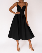 Robe Midi à Bretelles pour Femme | Idéale pour les Mariages et les Événements Formels