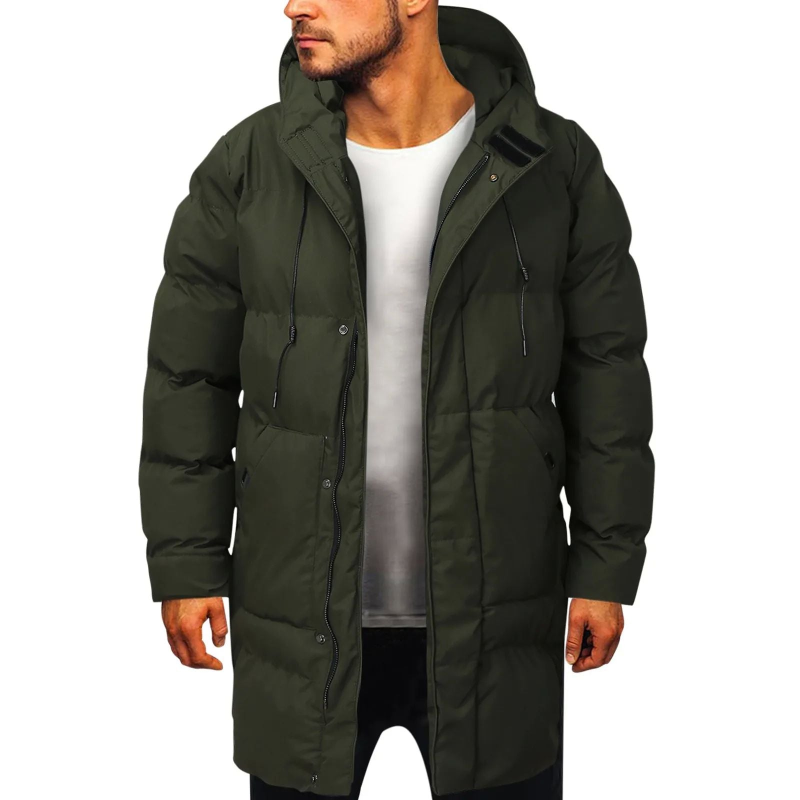 Doudoune Longue avec Capuche pour Homme | Idéale pour Hiver