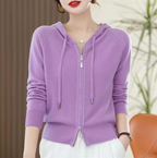 Gilet À Capuche Zippé Avec Coupe Standard Pour Femme | Idéal Pour La Mi-Saison