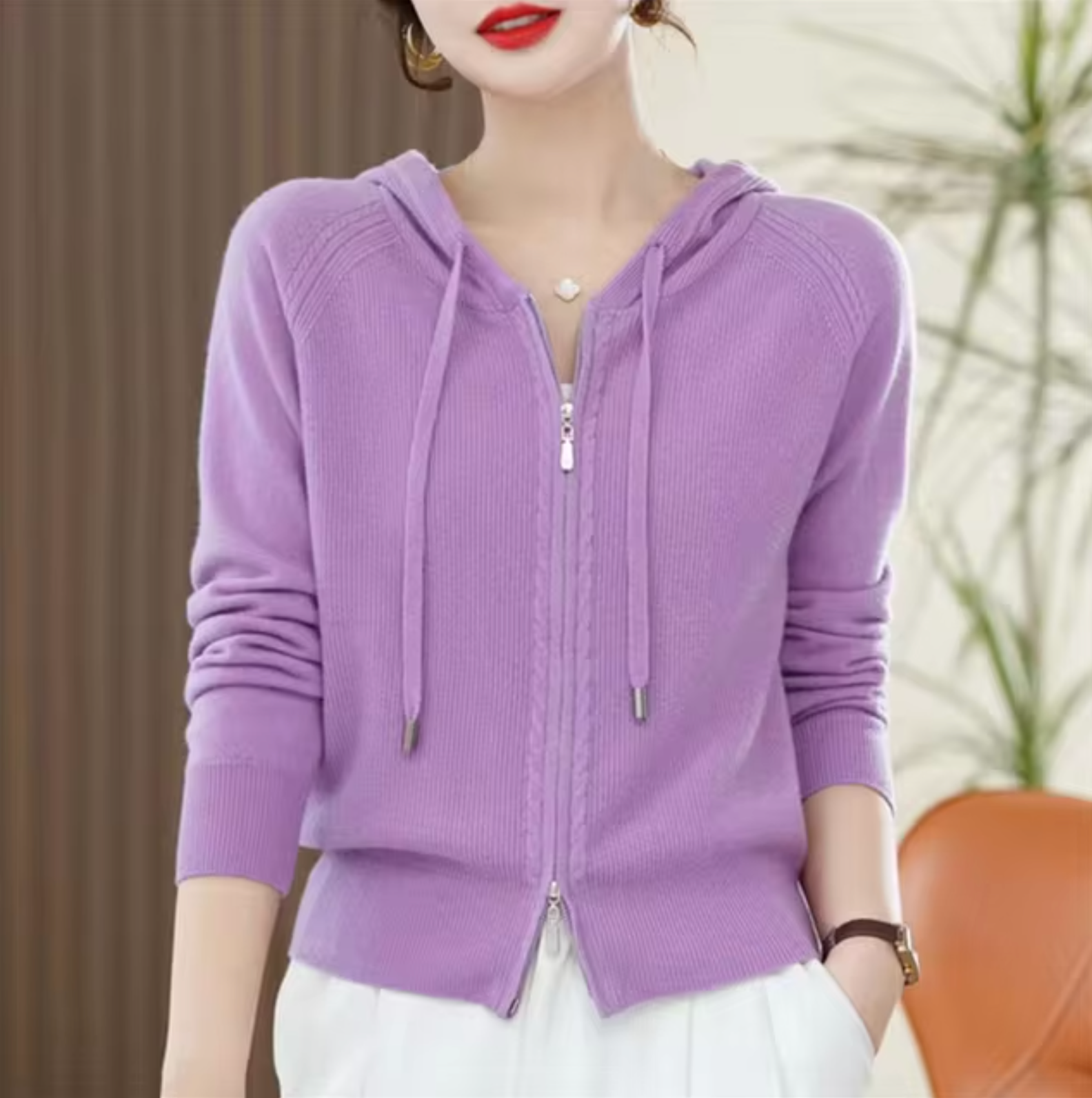 Gilet À Capuche Zippé Avec Coupe Standard Pour Femme | Idéal Pour La Mi-Saison