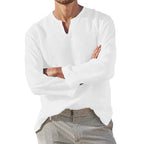 Chemise À Manches Longues Avec Col En V Pour Homme | Idéale Pour Mi-Saison