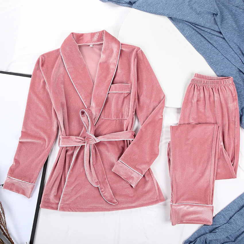Ensemble Pyjama Deux Pièces À Manches Longues pour Femmes | Idéal pour L’Hiver Et Les Soirées À La Maison
