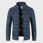 Veste Hybride avec Col Haut et Fermeture Zippée pour Homme | Idéale pour Mi-Saison
