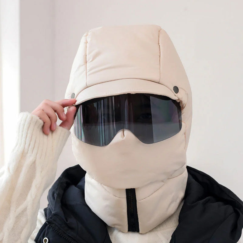 Masque de Protection Intégrale pour Extérieur avec Lunettes Amovibles | Idéal pour l’Hiver