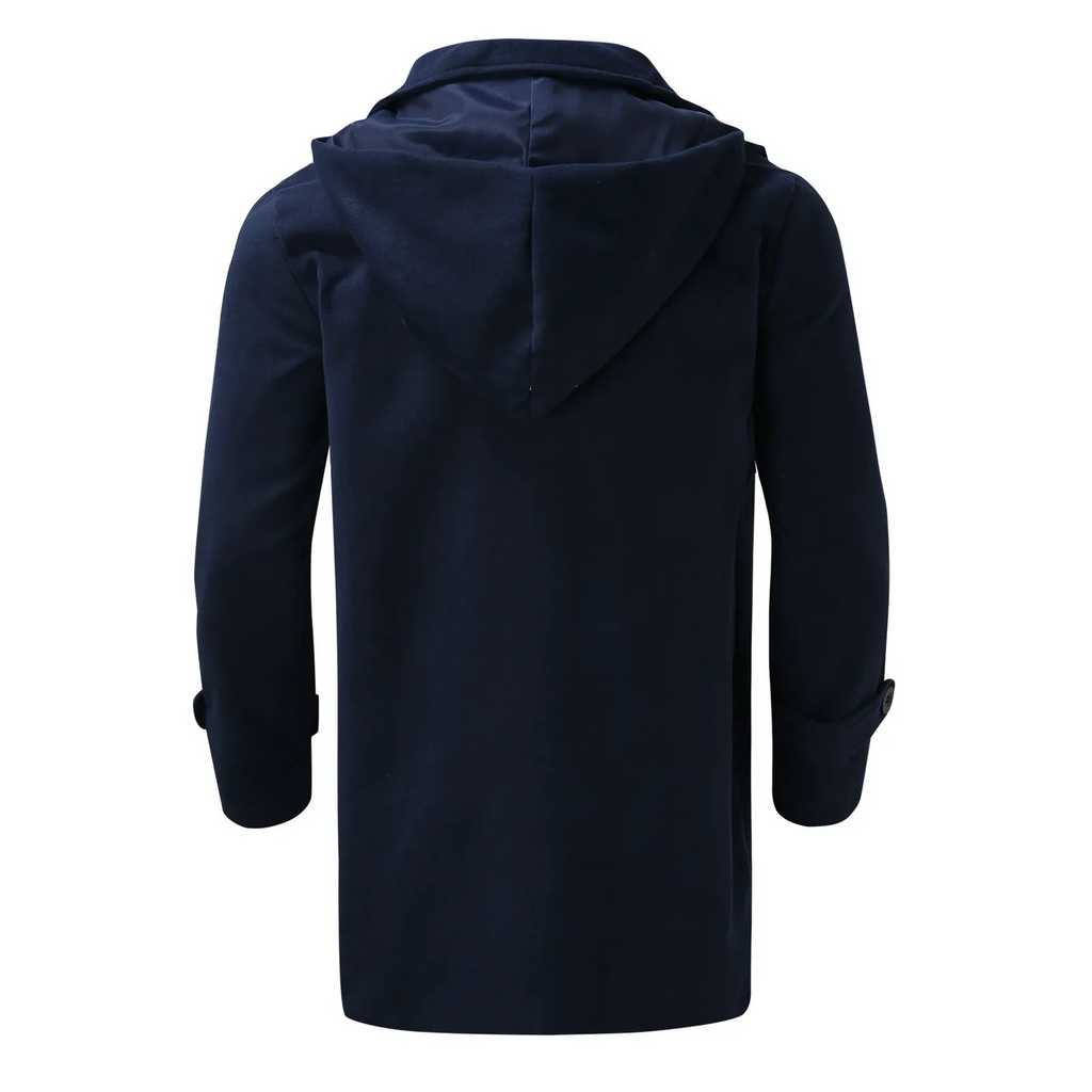 Manteau Long avec Fermetures à Garrot et Capuche pour Homme | Idéal pour la Saison Hivernale