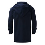 Manteau Long avec Fermetures à Garrot et Capuche pour Homme | Idéal pour la Saison Hivernale
