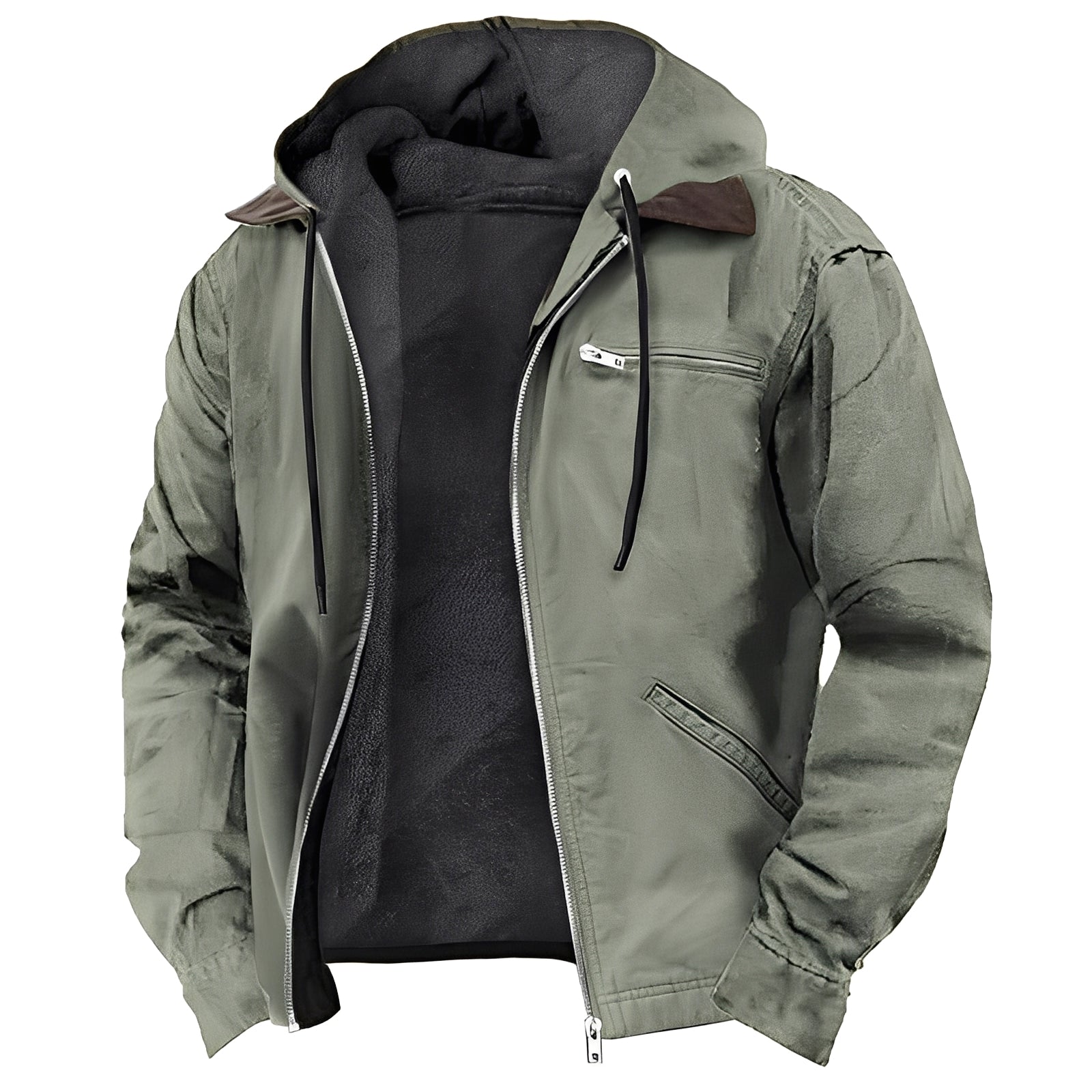 Veste À Fermeture Zippée Avec Coupe Droite Pour Homme | Idéale Pour Un Usage Quotidien