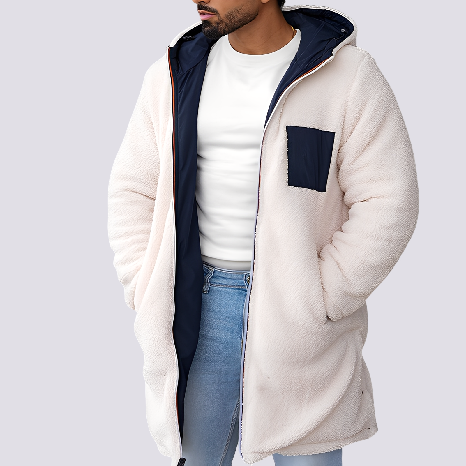 Veste D'extérieur À Coupe Droite Pour Homme | Idéale Pour Les Saisons Fraîches