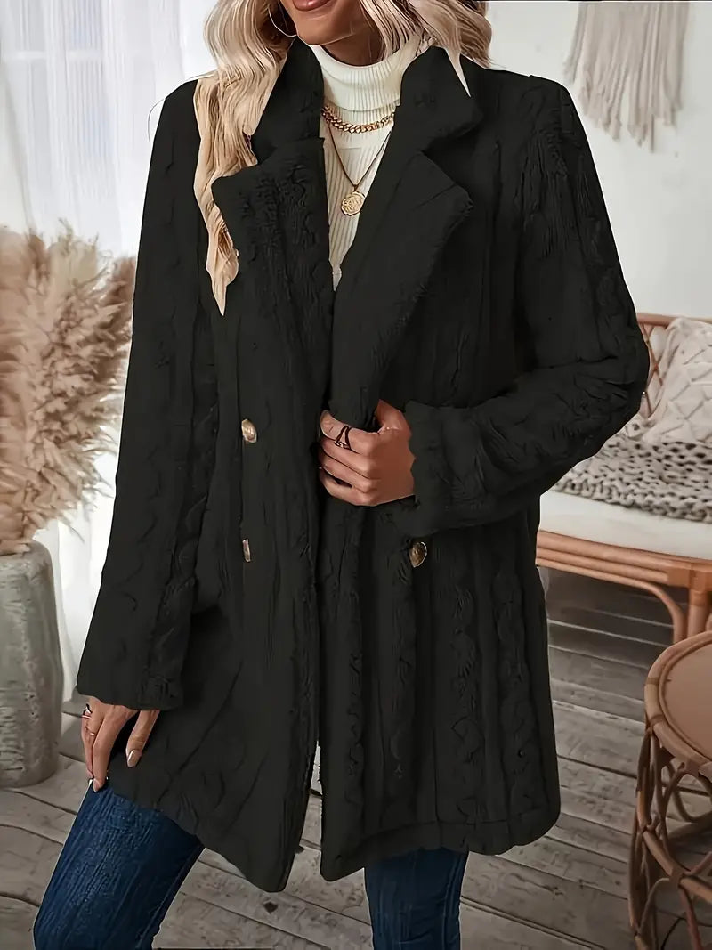 Manteau Avec Revers Et Conception Double Face Pour Adultes | Idéal Pour L’Automne Et L’Hiver