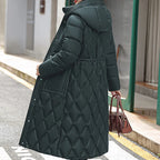 Veste D’Hiver Longue Matelassée pour Femme | Idéale pour Temps Froid