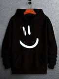 Sweat À Capuche Avec Motif Graphique Smile Pour Homme | Idéal Pour Un Usage Quotidien