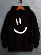 Sweat À Capuche Avec Motif Graphique Smile Pour Homme | Idéal Pour Un Usage Quotidien