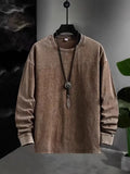 Chemise À Manches Longues Avec Effet Délavé Vintage Pour Hommes | Idéal Pour L’Automne Et Le Printemps