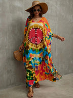 Caftan Long Coloré avec Motif Peace pour Femme | Idéal pour l’Été