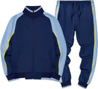 Ensemble Deux Pièces avec Veste Zippée et Pantalon Colorblock pour Homme | Idéal pour Un Usage Quotidien