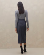 Jupe Midi Coupe Tailleur Avec Ceinture Réglable Pour Femme | Idéale Pour Le Bureau Et Le Quotidien