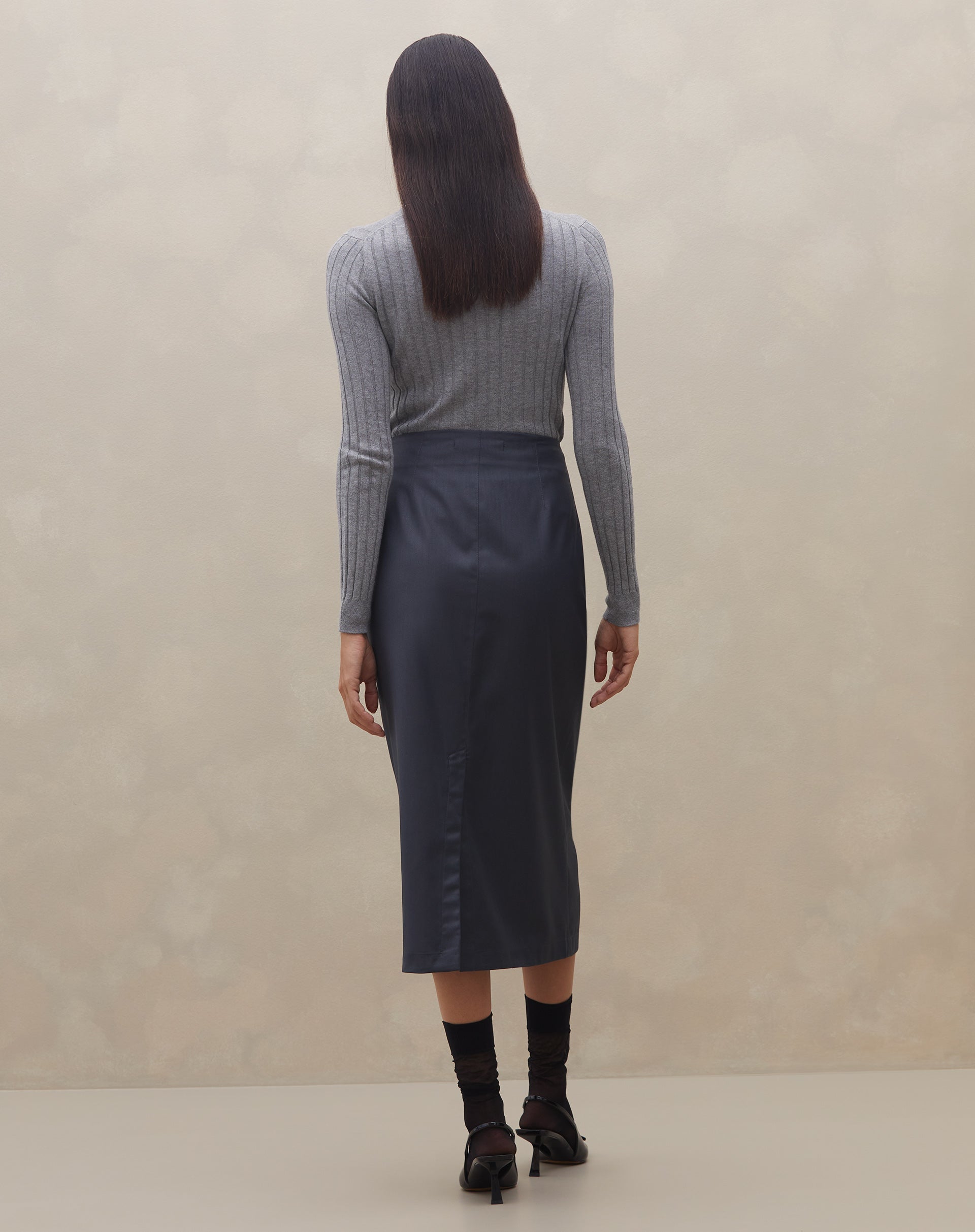 Jupe Midi Coupe Tailleur Avec Ceinture Réglable Pour Femme | Idéale Pour Le Bureau Et Le Quotidien