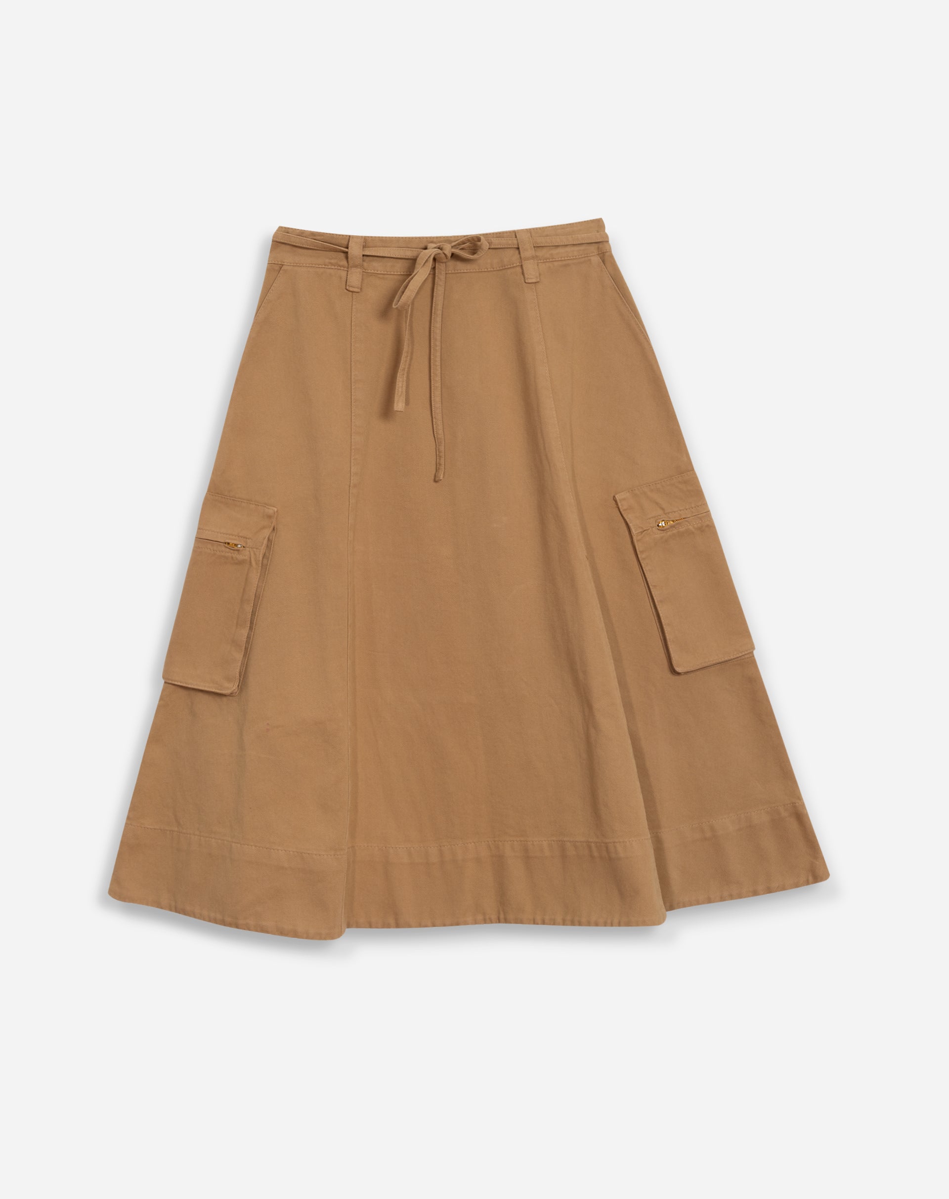 Jupe Midi Taille Haute À Nouer Style Utilitaire Pour Femme | Idéale Pour Les Soirées Et Occasions Planifiées