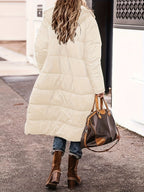 Manteau Long Matelassé avec Doublure en Polaire pour Femme | Idéal pour l’Hiver