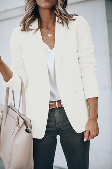 Blazer À Poches Avec Coupe Ajustée Pour Femme | Idéal Pour Le Bureau Et Les Occasions Professionnelles