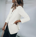 Blazer À Poches Avec Coupe Ajustée Pour Femme | Idéal Pour Le Bureau Et Les Occasions Professionnelles