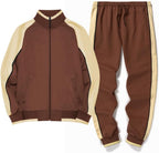 Ensemble Deux Pièces avec Veste Zippée et Pantalon Colorblock pour Homme | Idéal pour Un Usage Quotidien
