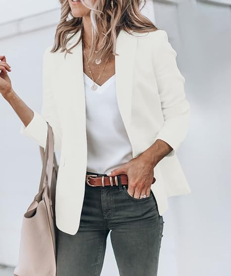 Blazer À Poches Avec Coupe Ajustée Pour Femme | Idéal Pour Le Bureau Et Les Occasions Professionnelles