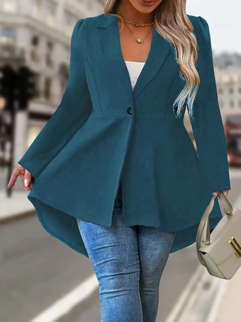 Blazer Monopetto Avec Fermeture À Un Bouton Pour Femme | Idéal Pour Le Bureau Et Les Sorties