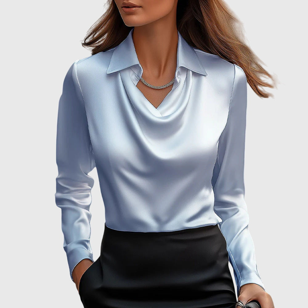 Blouse Fluide Pour Femme Avec Col Plissé | Idéal Pour Un Usage Quotidien